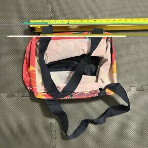 Thirty-One Flower Print Medium Utility Tote Bag Red Floral